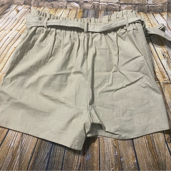 Wishlist Beige Khaki Stretch Belted Waist Skirt Skort - Picture 3 of 5